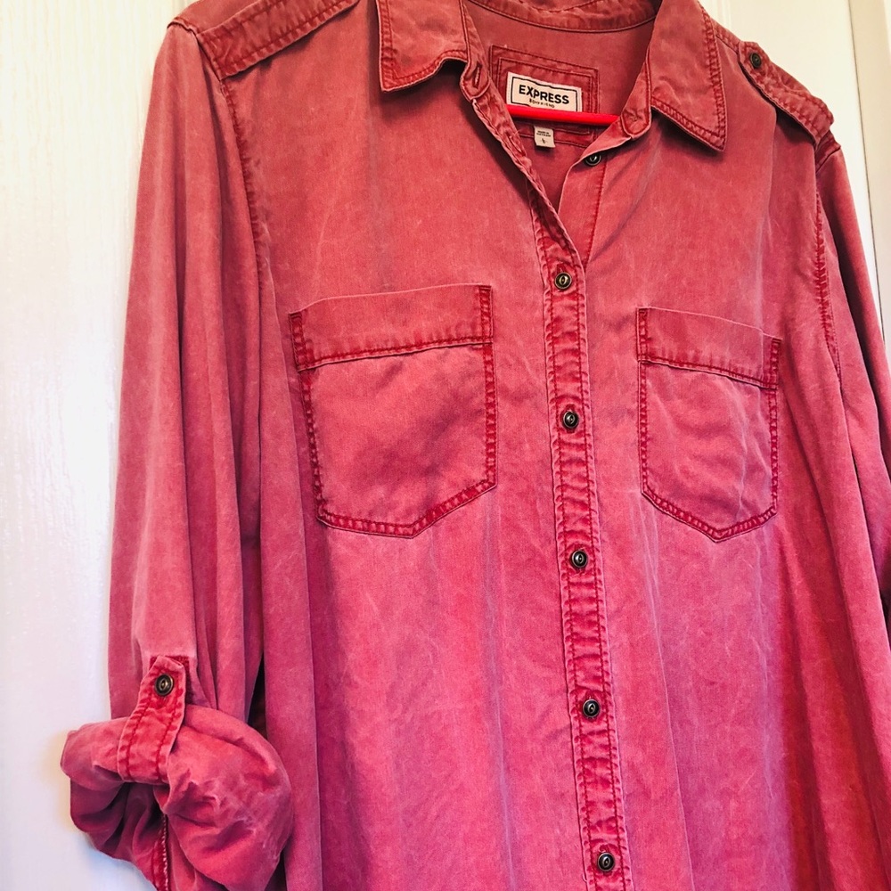 Express boyfriend fit soft denim top